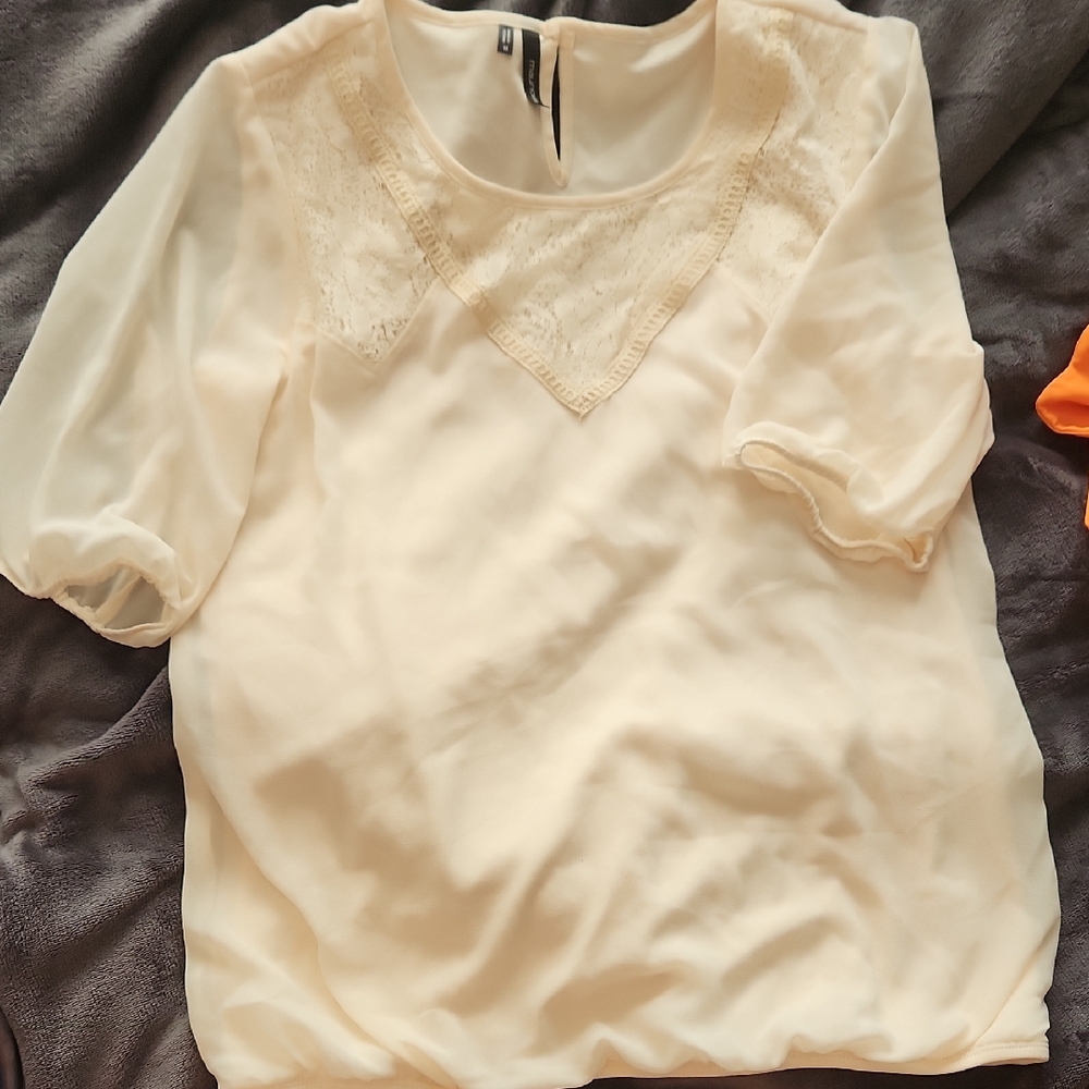 Maurices Cream Lace Women's Top
